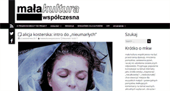Desktop Screenshot of malakulturawspolczesna.org